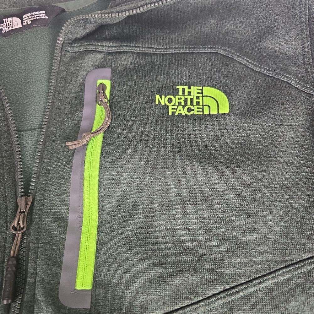 The North Face 1/2 Zip Fleece Pullover Mens Large Green Jacket EUC Long Sleeve S - Picture 3 of 11